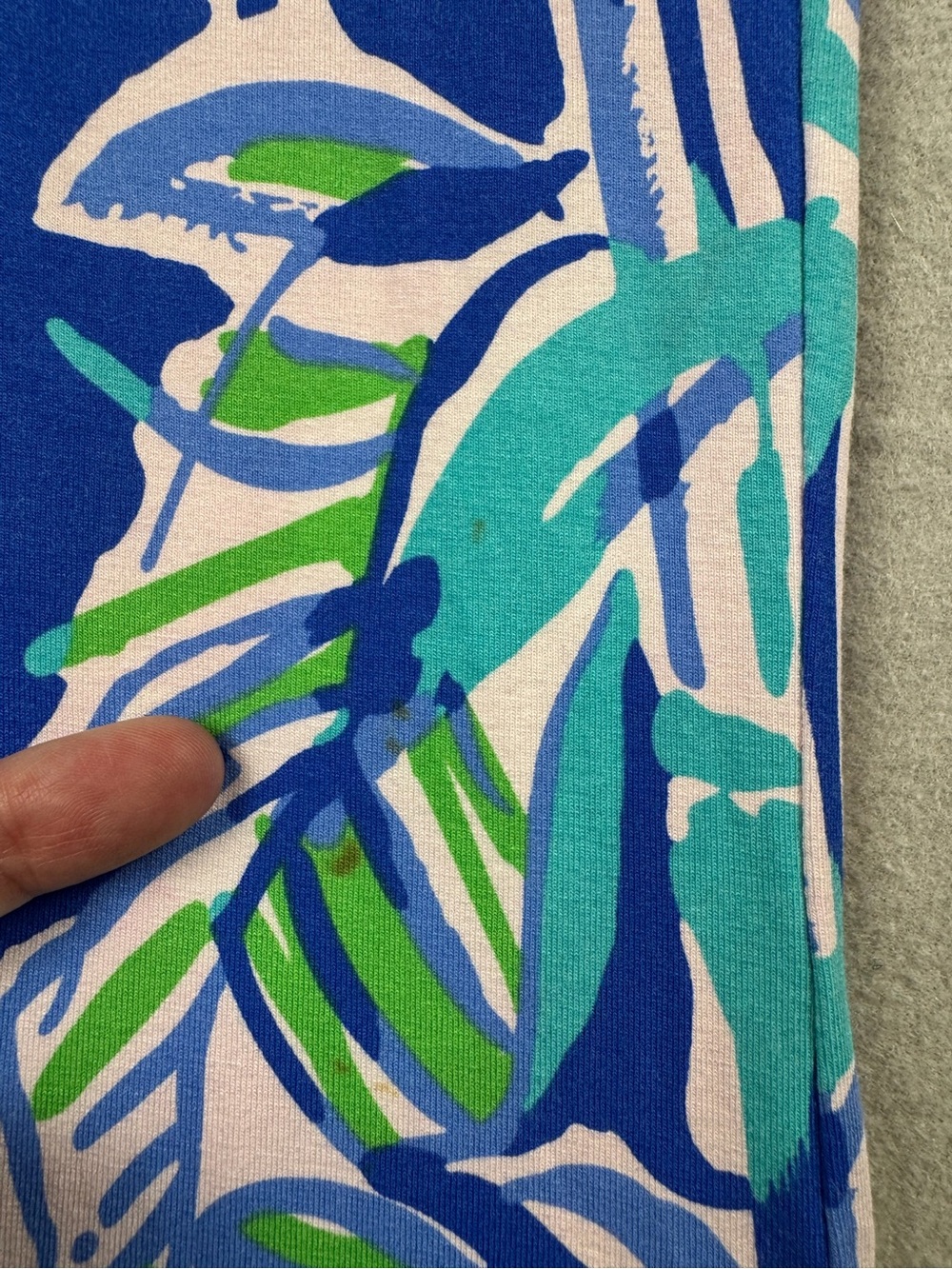 Lilly Pulitzer Georgia May Beach Pant Tropical Palazzo Wide Leg Large Blue Green - Picture 6 of 14